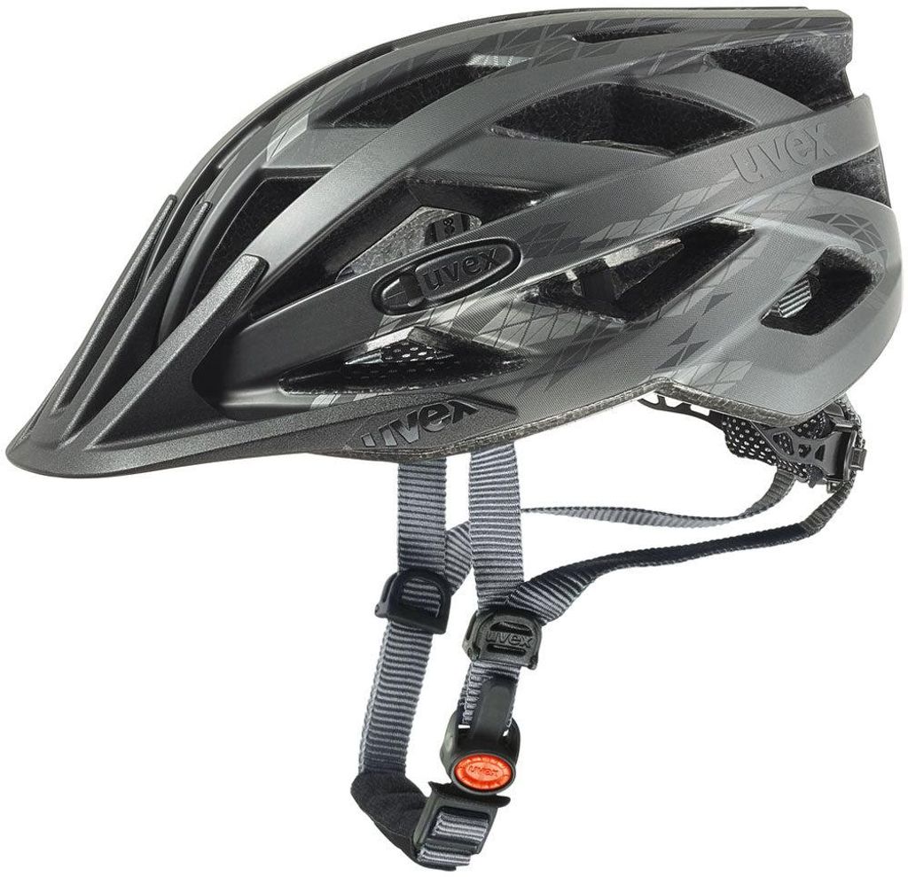 uvex Unisex-Adult i-vo cc Fahrradhelm, Black-Smoke matt, 52-57 cm