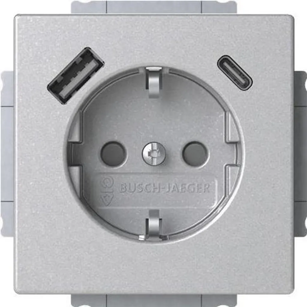 Busch-Jaeger SCHUKO 20 EUCB2USBAC-83 Prise avec Chargeur USB A+C Intégré