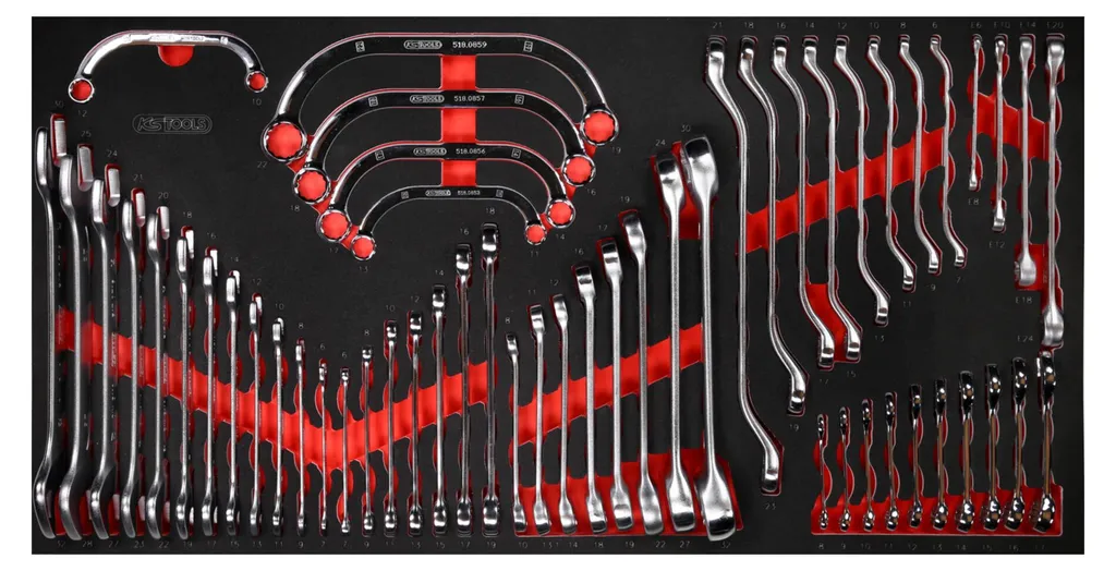 Composition d'outils 54 pièces en module mousse KS TOOLS pour servante