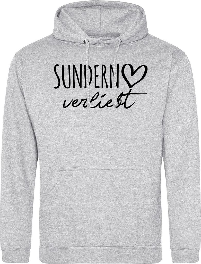 Huuraa Uni Hoodie Sundern Sauerland verliebt M Heather Grey Vegan Sweatshirt Geschenkidee