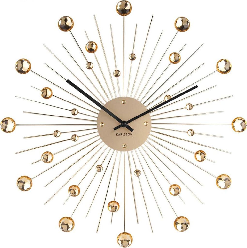 Karlsson - Wandklok Sunburst, groot formaat - Goud Productafbeelding 