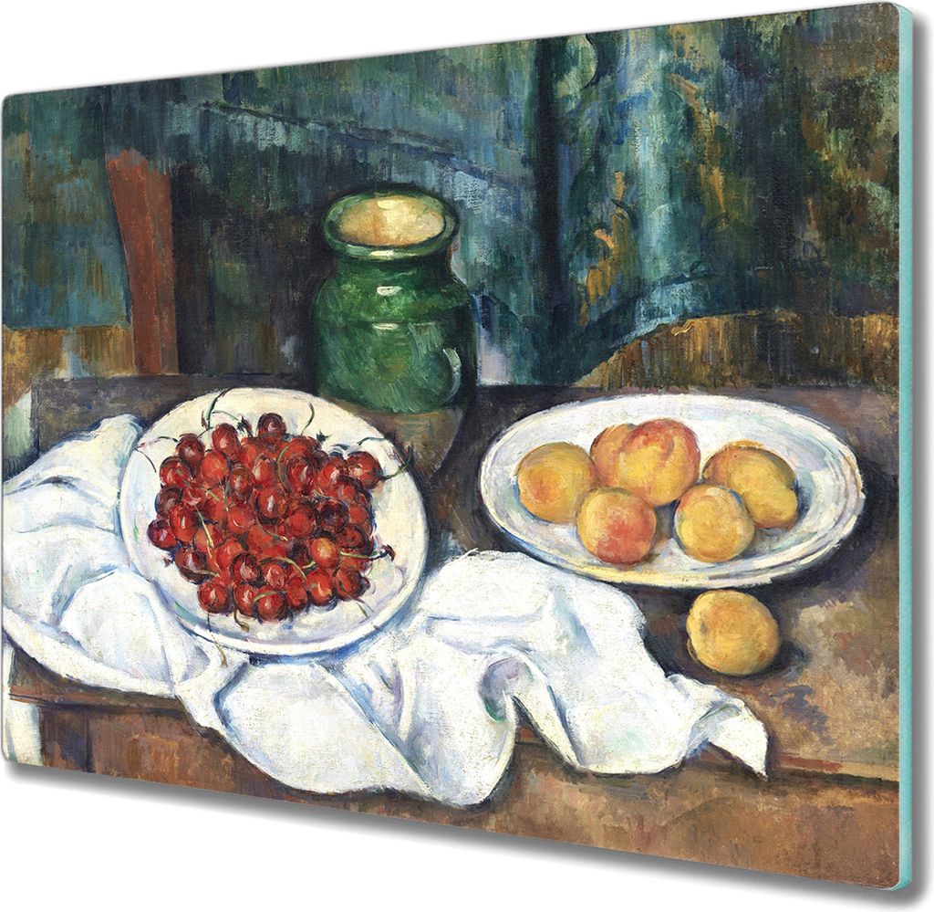 Coloray Hackbrett Küchenbrett Kochplattenabdeckung Schneidebrett Herdabdeckplatte 60x52 cm - Gemälde Stilleben
