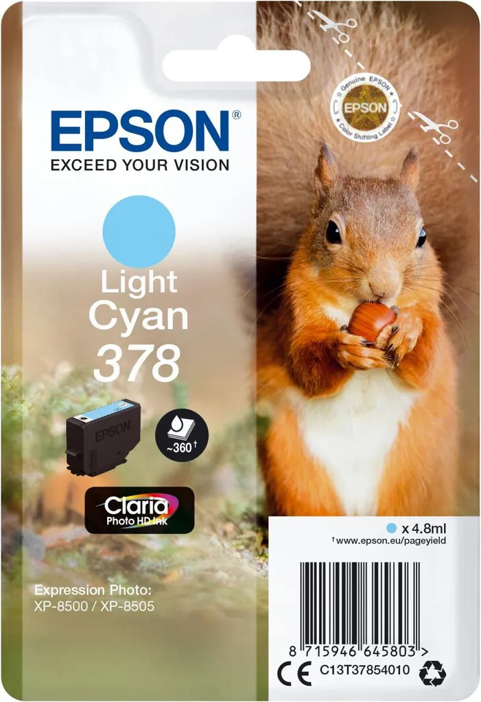 Epson C13T37854020 Ciano Chiaro Originale 378 | Miglior Prezzo