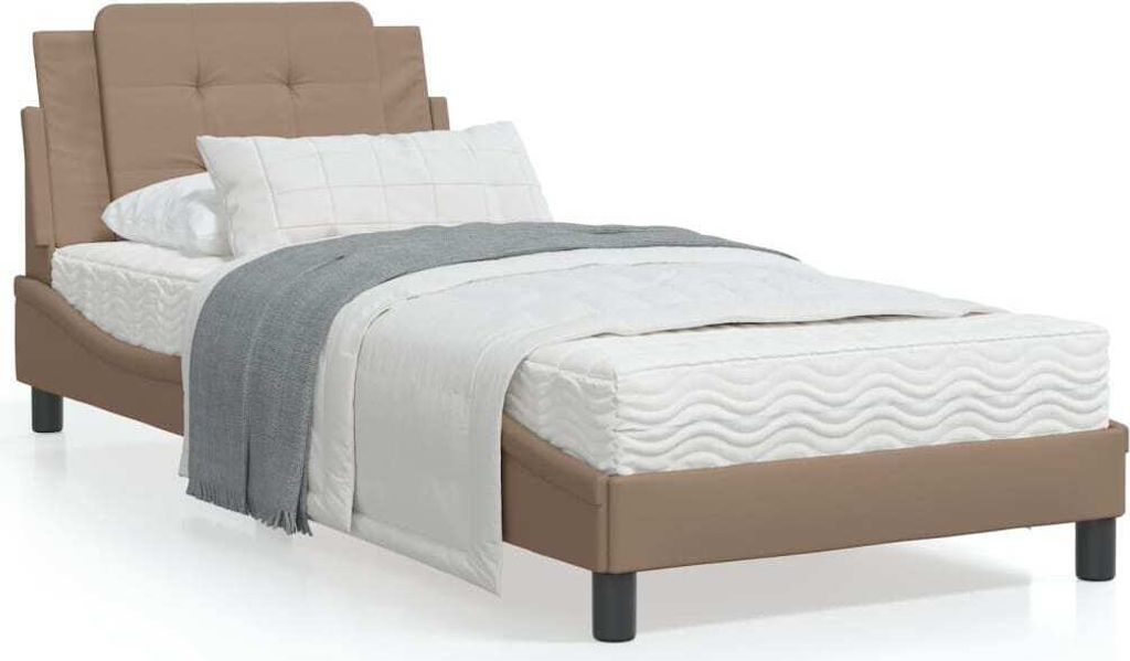 Maison Exclusive - Bettgestell ohne Matratze "Zadar" Cappuccino-Braun 100x200 cm Kunstleder
