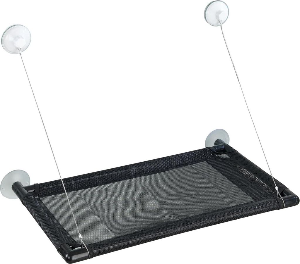Wenko Katzen-Hängematte XXL 67x38 cm Kunststoff PVC/PU und sonstige Schwarz 67 x 38 x 2 –5 cm – 67 x 38 x 2,5 cm