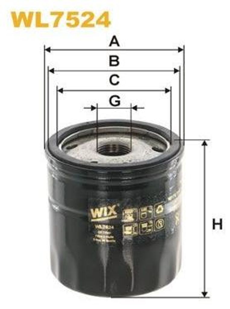 Ölfilter WIX FILTERS WL7524 Anschraubfilter für FORD FOCUS III Turnier Kuga Mk2 (DM2) FOCUS III Mondeo V Kombi (CF) C-Max II (DXA/CB7, DXA/CEU) S...