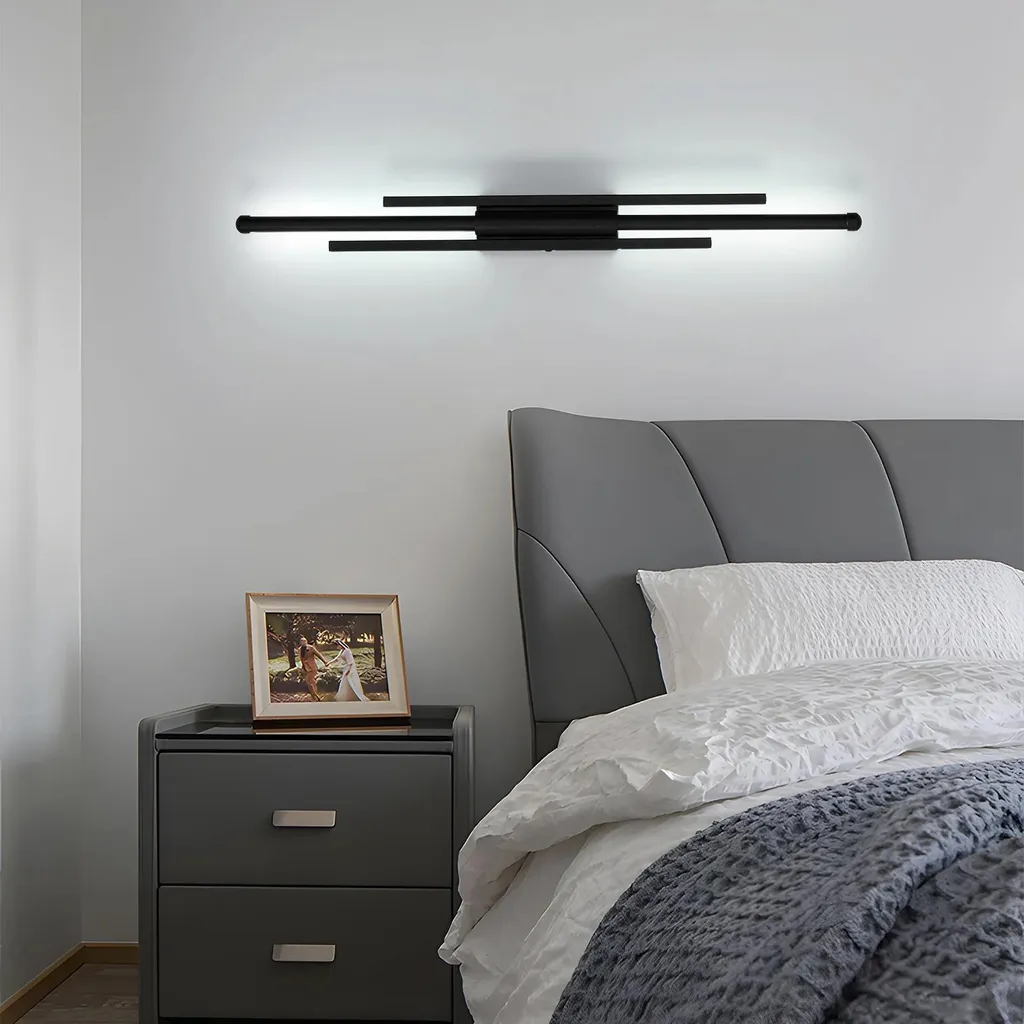 Lampe murale LED design long en aluminium avec 3 modes d'éclairage