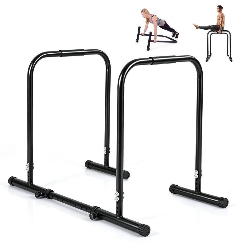 COSTWAY Dip Barren 300 kg belastbar, 81,5-88,5 cm Produktbild 