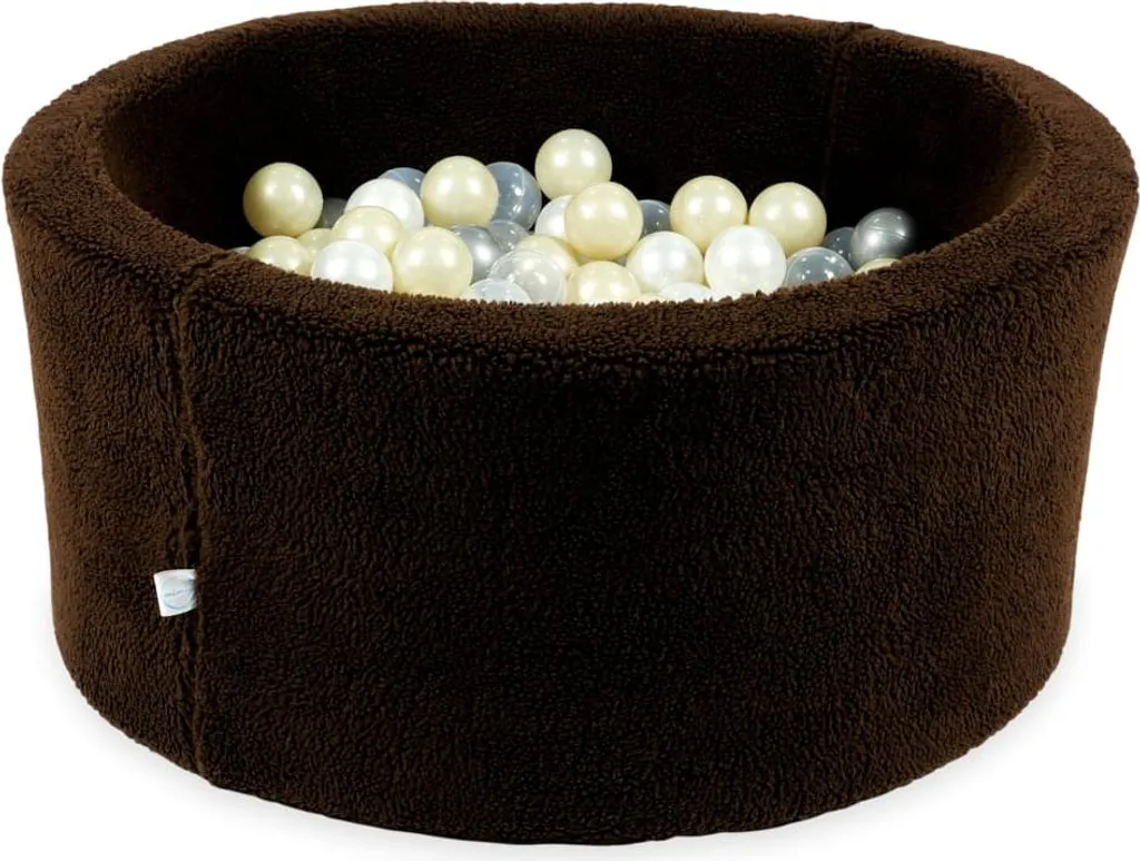 Piscine à balles en mousse Teddy chocolat pour l'éveil des bébés
