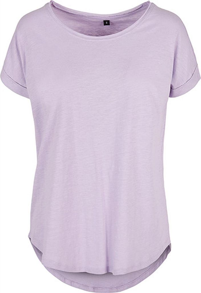 Build Your Brand BY036 | T-shirt lunga da donna / Taglio Immagine del prodotto 