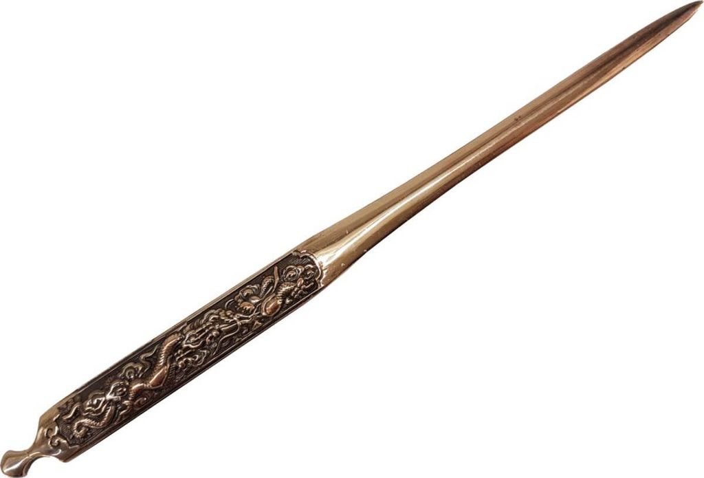 Kogai Drachen bronze Beimesser für Samurai Katana