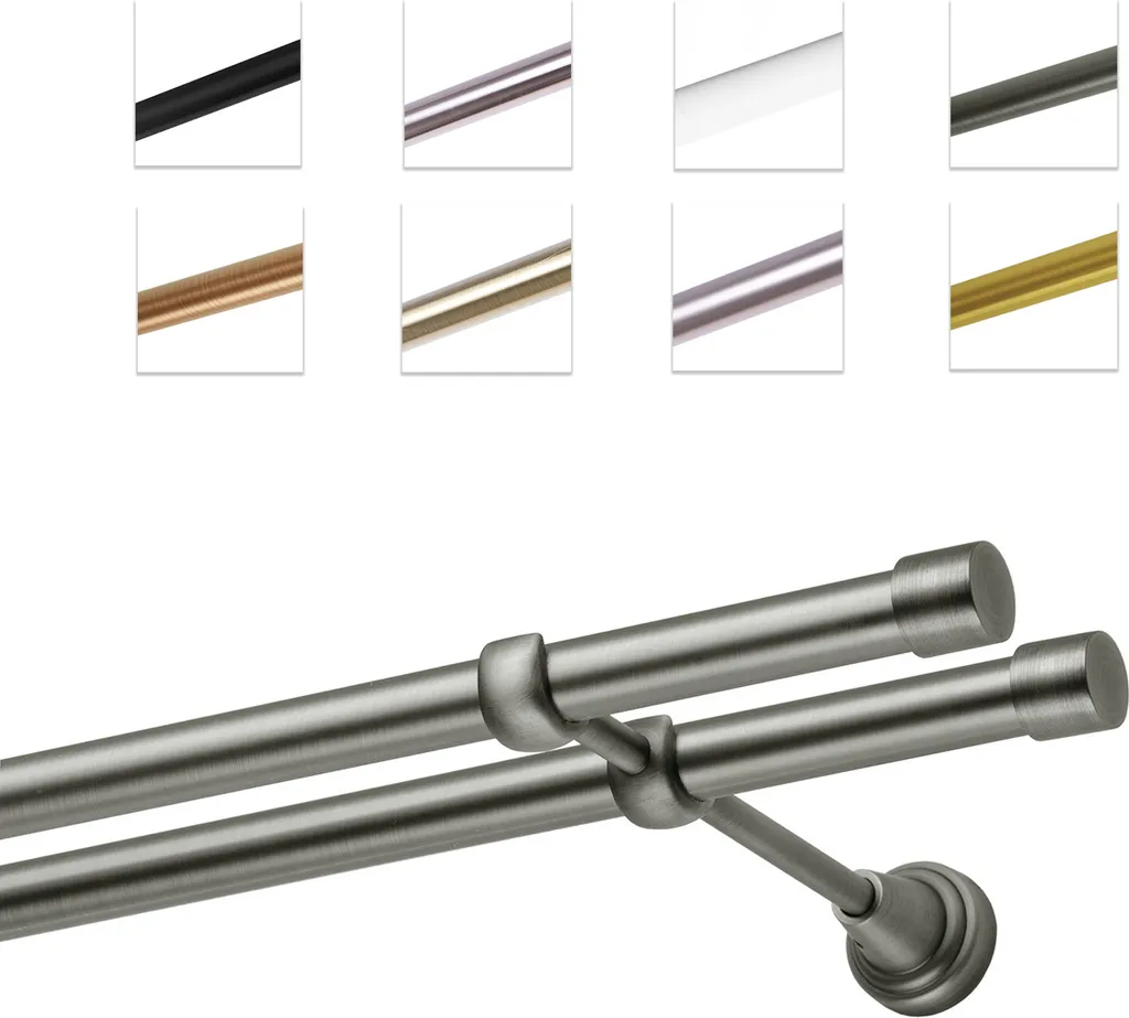 Bastone Per Tende 400 cm Doppio Acciaio Antico - Qualità Artigianale