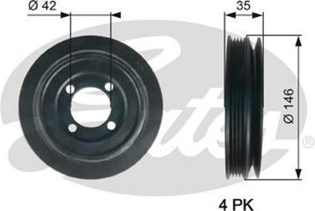 Poulie damper de distribution GATES TVD1115 pour moteur Astra G