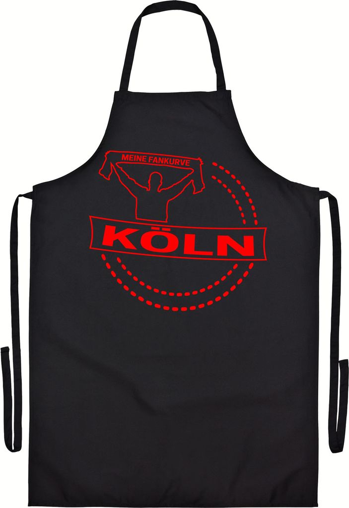 multifanshop Grillschürze - Köln - Meine Fankurve, schwarz, Größe one size