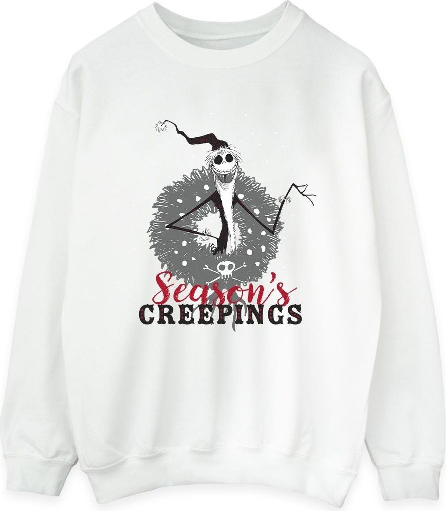 Disney - "The Nightmare Before Christmas Seasons Creepings" Sweatshirt für Damen BI32001 (XL) (Weiß)