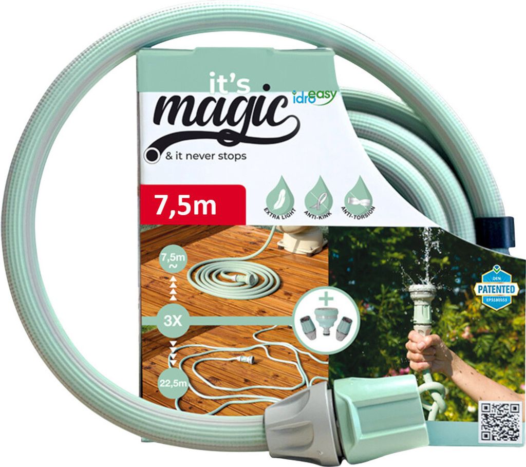 Magic Gartenschlauch dehnbar (1/2″) Mintgrün - Kit 7,5m Produktbild 