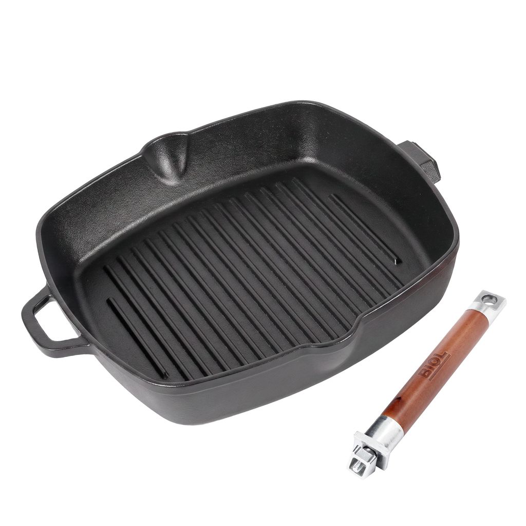 BIOL Emaillierte Gusseisen-Grillpfanne 26x 26 cm mit Produktbild 
