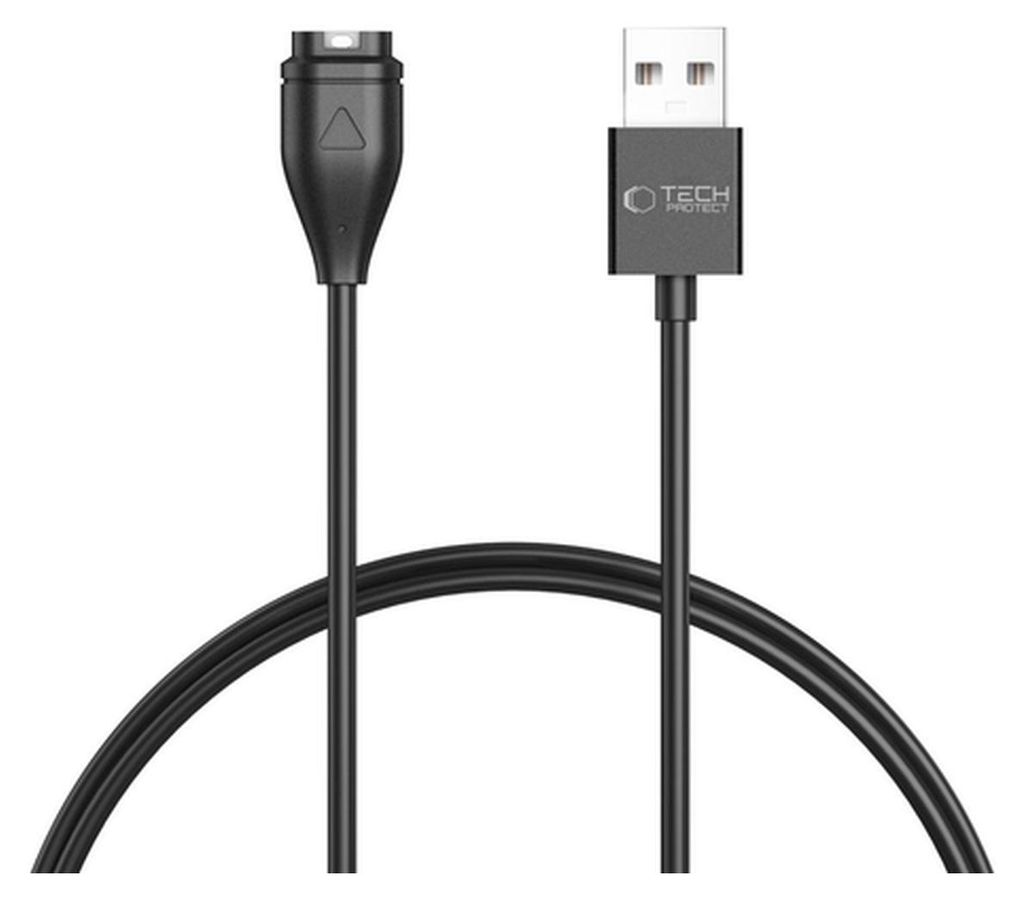 Tech-Protect Mc04 Ultraboost Usb-A Kabel für Garmin Uhr 1M - Schwarz