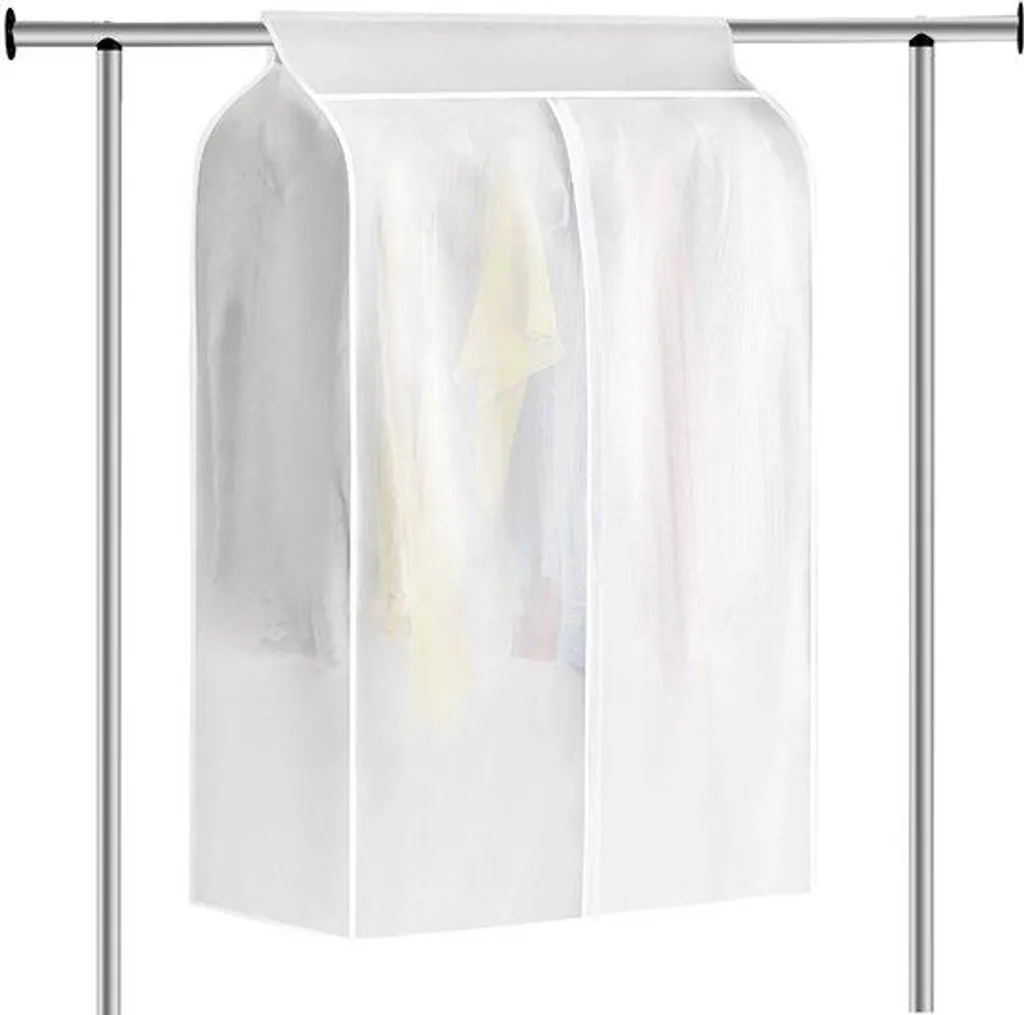 Housse de vêtement 80x50x120 cm en PEVA transparent avec zip robuste