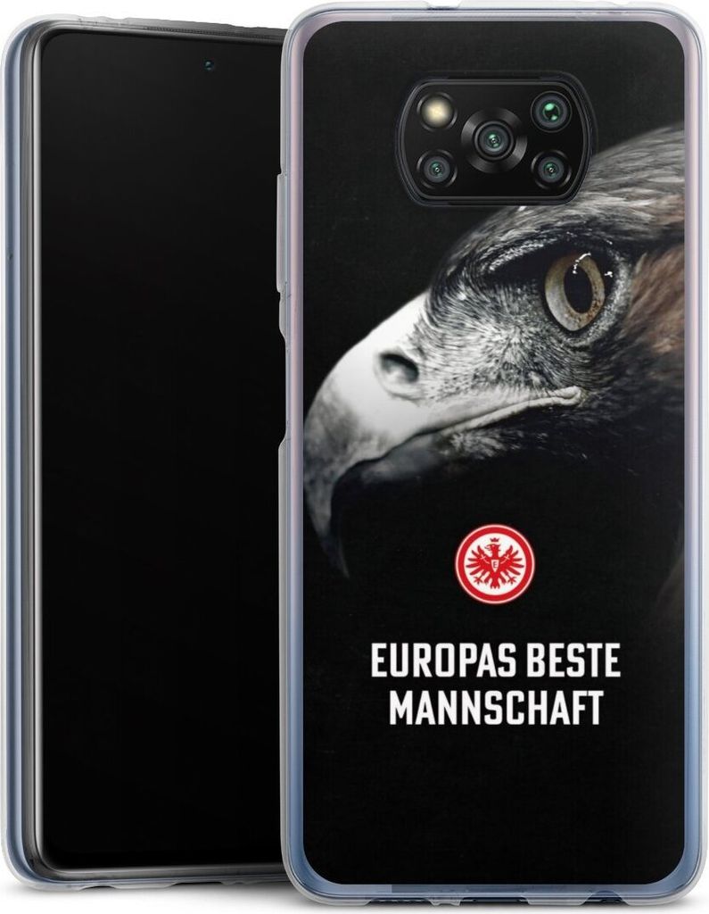 DeinDesign Handyhülle für Xiaomi Poco X3 Pro Silikon Hülle Case Smartphone Schutzhülle Europameisterschaft Eintracht Frankfurt Offizielles Lize...