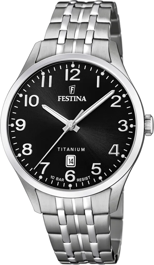 Festina F20466-3 Titanium | Orologio Uomo Elegante Quadrante Nero