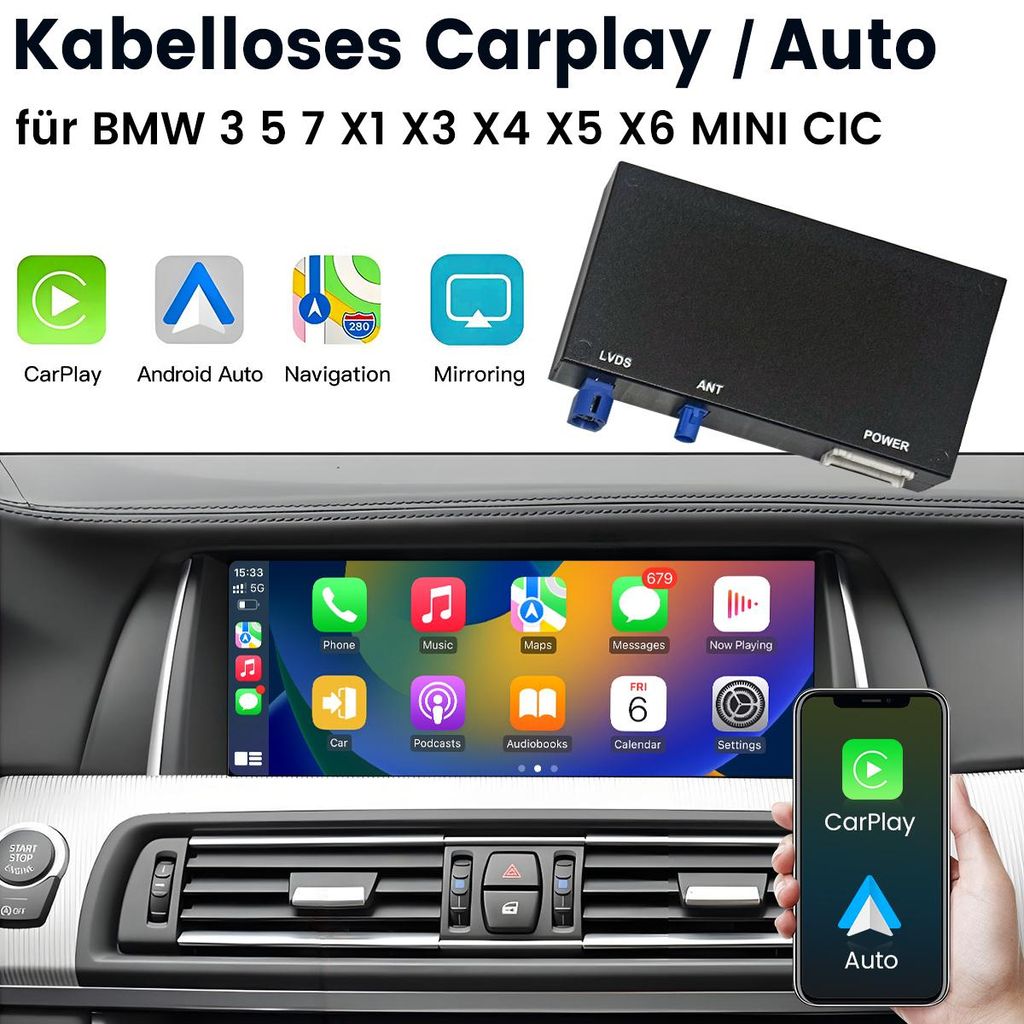 Bezprzewodowe urządzenie CarPlay Android Auto Box do Zdjęcie produktu 