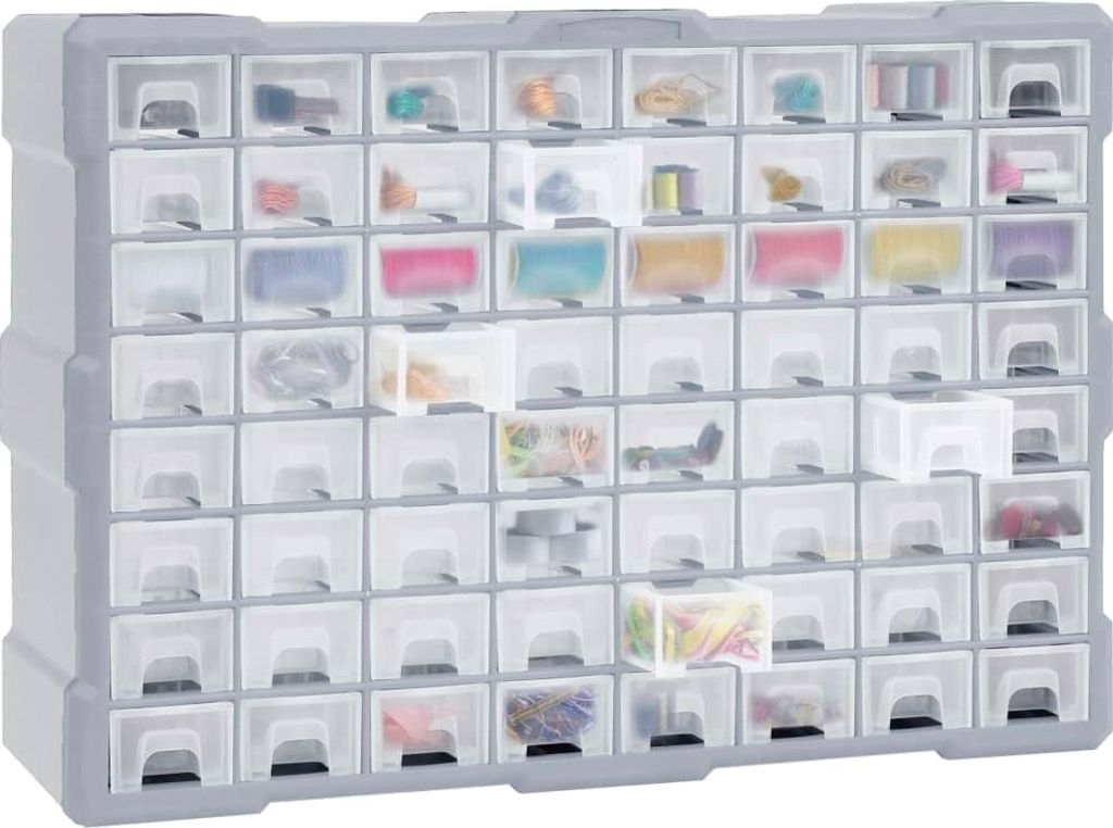 viaczásuvkový organizér vidaXL so 64 zásuvkami 52x16x37,5 Obrázok produktu 6