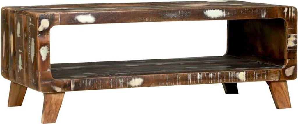 Couchtisch 90 x 50 x 35 cm Massives upgecyceltes Holz