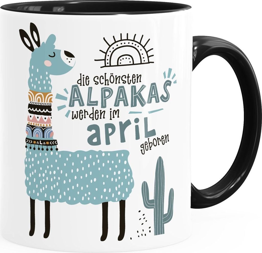 Kaffee-Tasse Die Schönsten Alpakas werden im Januar-Dezember geboren anpassbares Motiv Geburtsmonat individuelle Geburtags-Geschenke Lama SpecialM...
