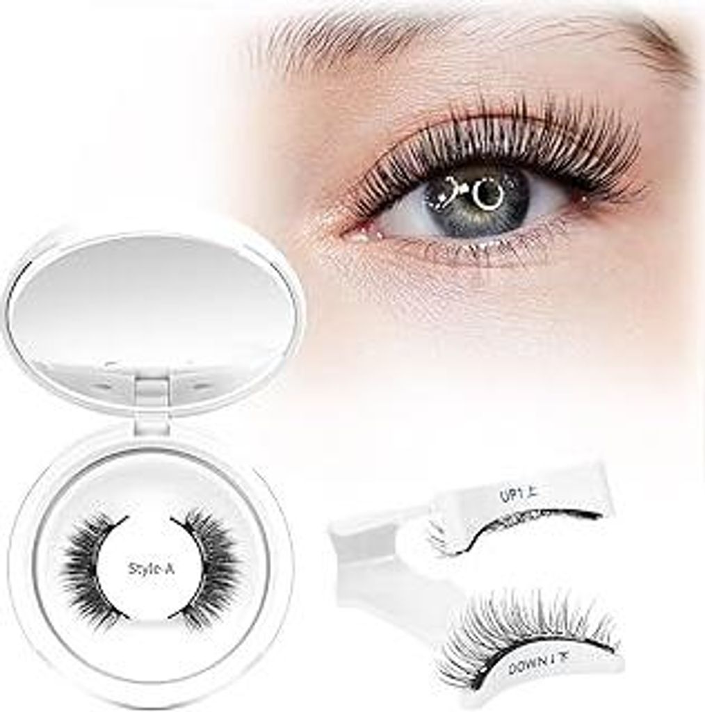 Crislashes Magnetische-Wimpern Set mit Applikator, Kein Kleber erforderlich Magnetische Wimpern Einfach anzubringen und zu entfernen, Magnet-Wimper...