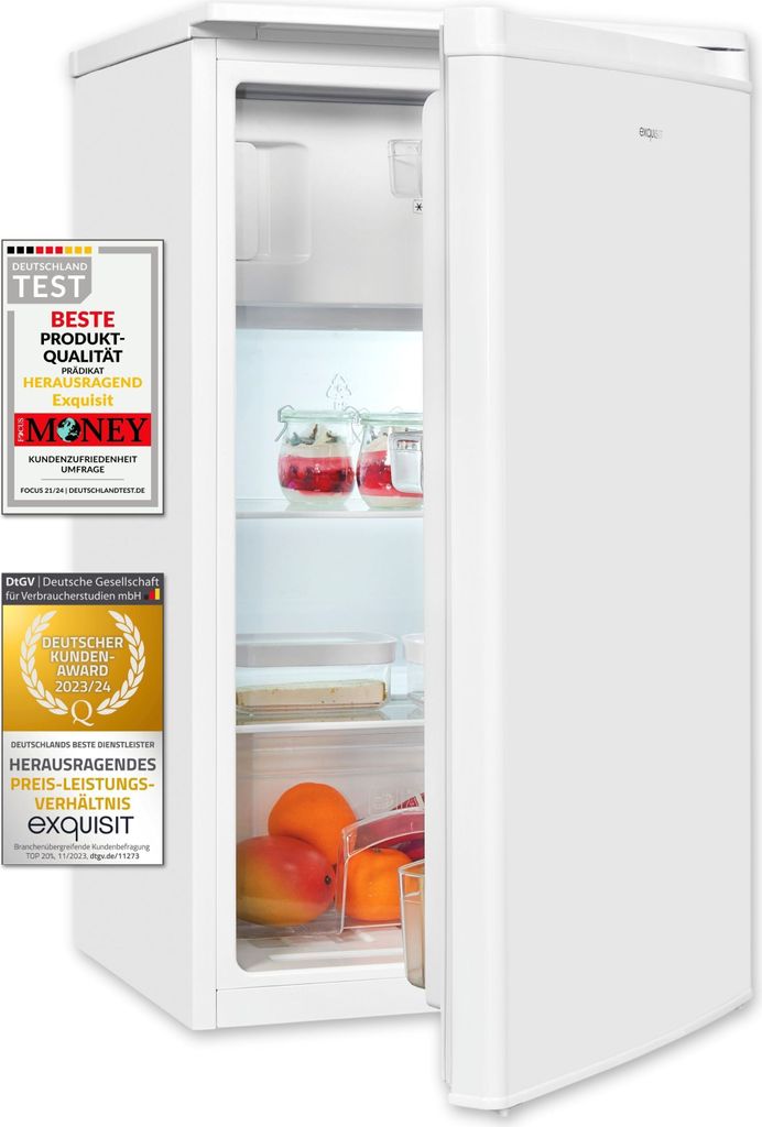 Exquisit Kühlschrank KS117-3-041E weiss | Nutzinhalt: 81 L Produktbild 