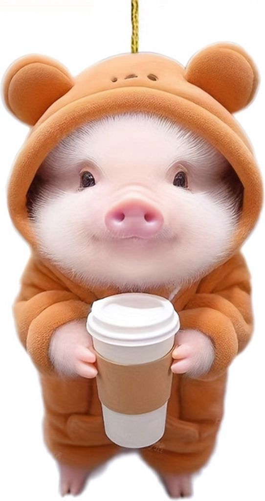 Katzen-Autoanhänger, 2D-flacher Acryl-Auto-Rückspiegel-Anhänger, Kätzchen-Hängeornament, skurriler Charme, Weihnachtsbaumschmuck, Geschenk fü...