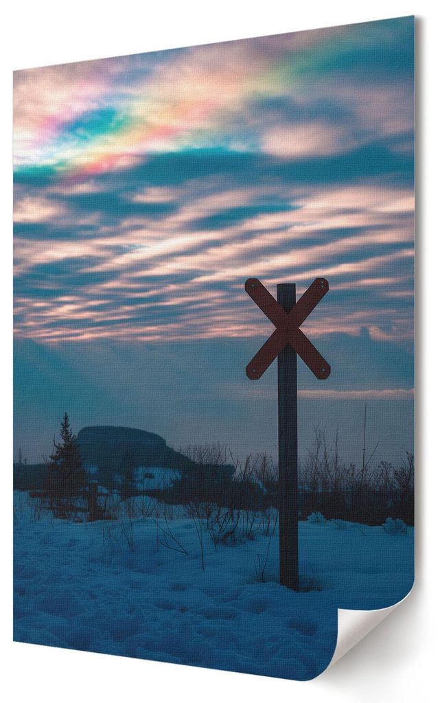 Winterlandschaft- Kunstdruck A1 (59x84 cm) - Ausdrucksstark, modern- Wandbild für Wohnzimmer Schlafzimmer & Flur, Modernes Poster Wanddeko, Ungerahmt