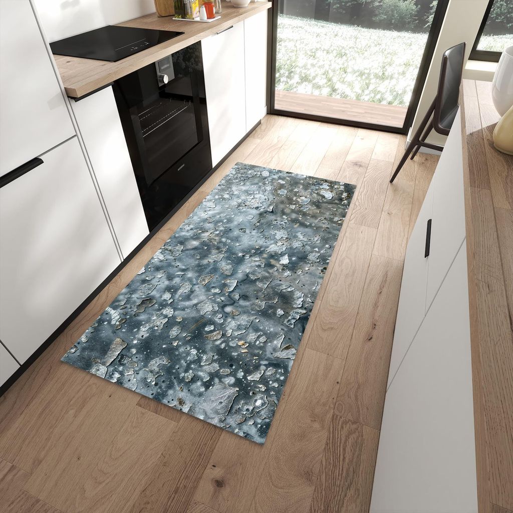 Küchenteppich 90x180cm rutschfest & abwischbar PVC Läufer - Farbe des Abblätternde