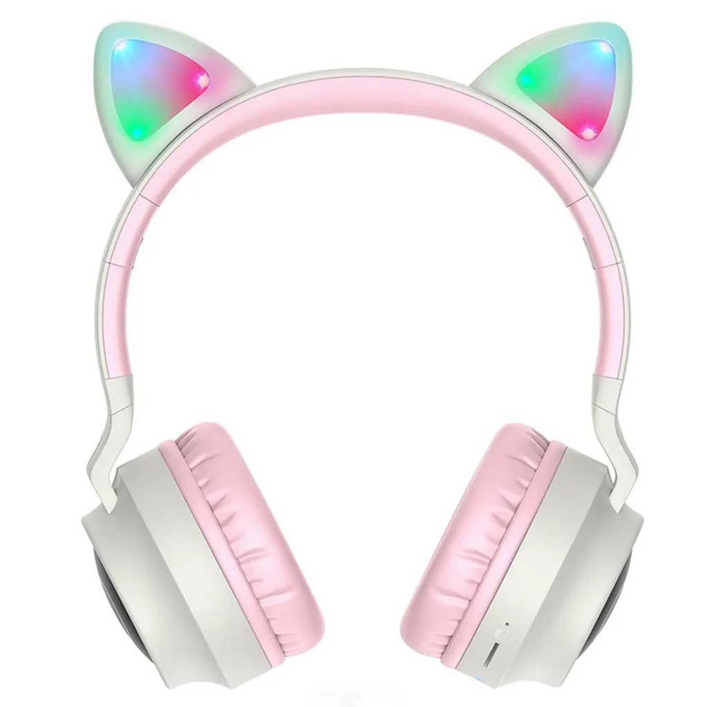 Casque Bluetooth oreilles de chat Hoco W27 gris pour enfant et ado - 4