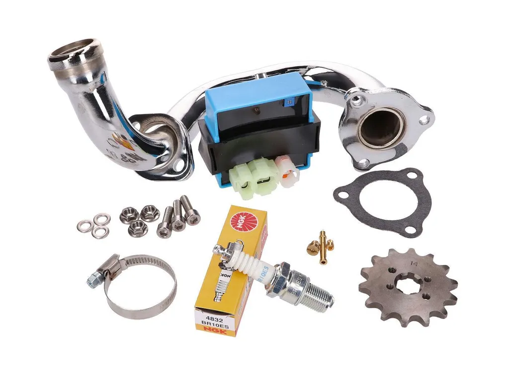 Kit Tuning Euro4 CDI Regolabile + Collettore Scarico Derbi Senda 50