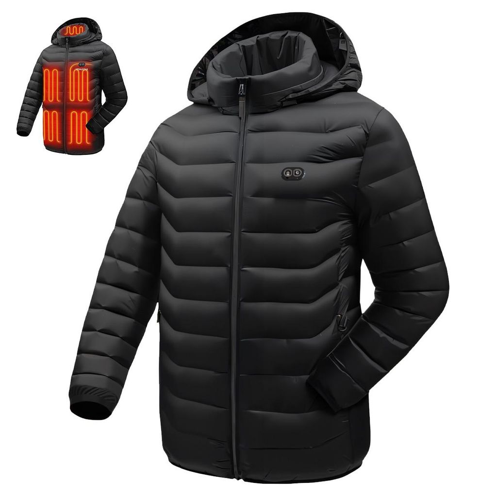 Heizjacke Uni, wasserabweisender beheizbarer Mantel mit Produktbild 