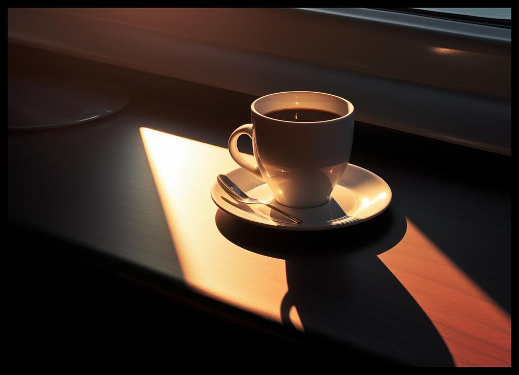 Poster 70x50cm Kaffee am Morgen