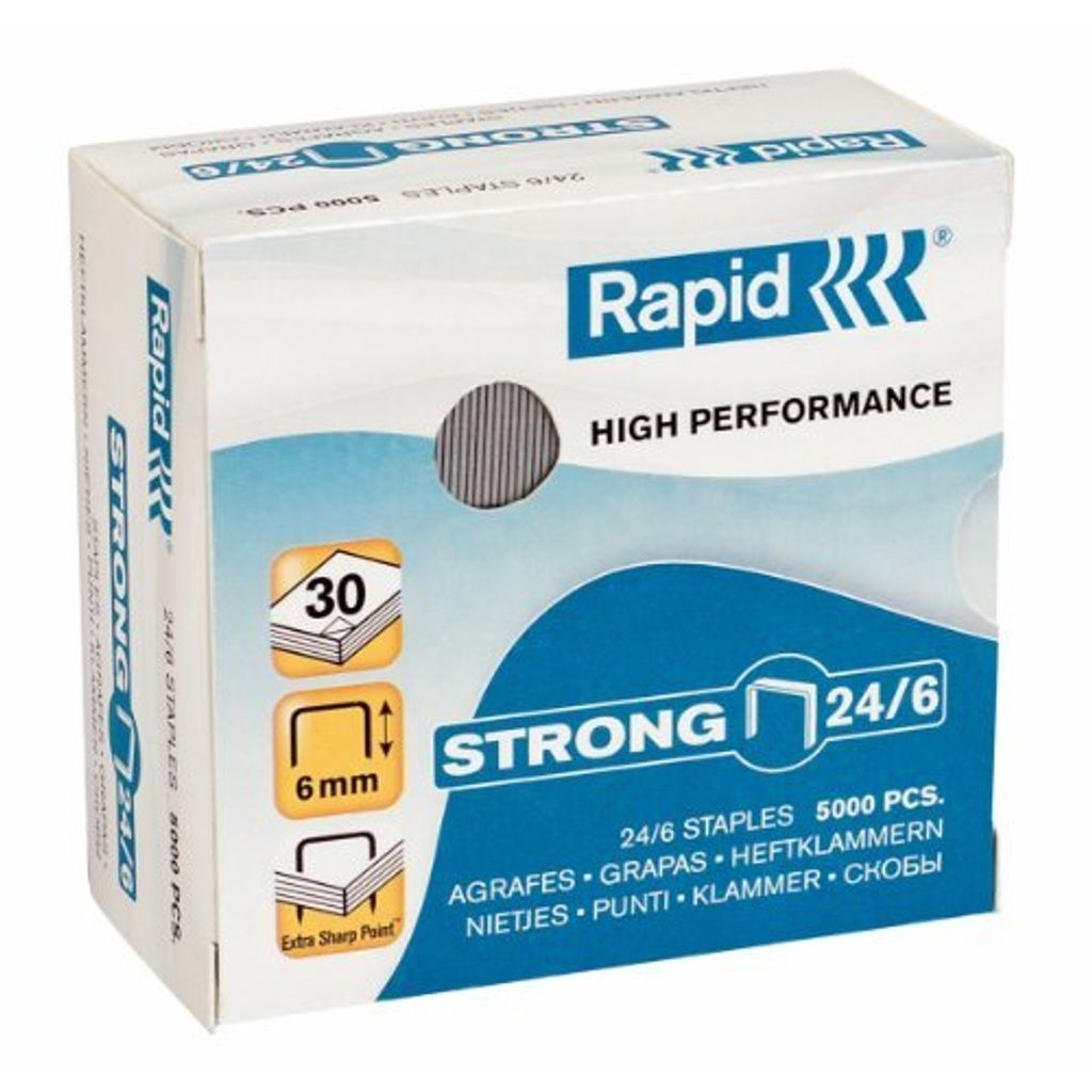 Rapid 24859900 Heftklammern Strong 24/6 galvanisiert Productafbeelding 
