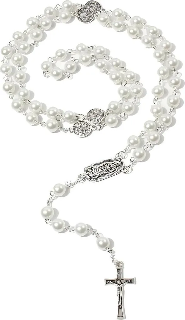 Collana Croce Bianca Minimal ES-38826 - Stile Contemporaneo KP38826