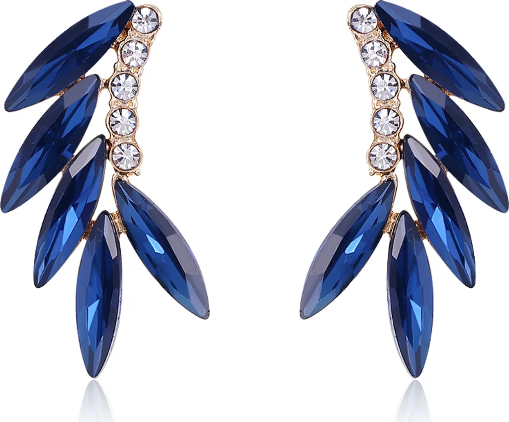 Orecchini Ines Blue con Cristalli - Tendenza Moda Donna 2026