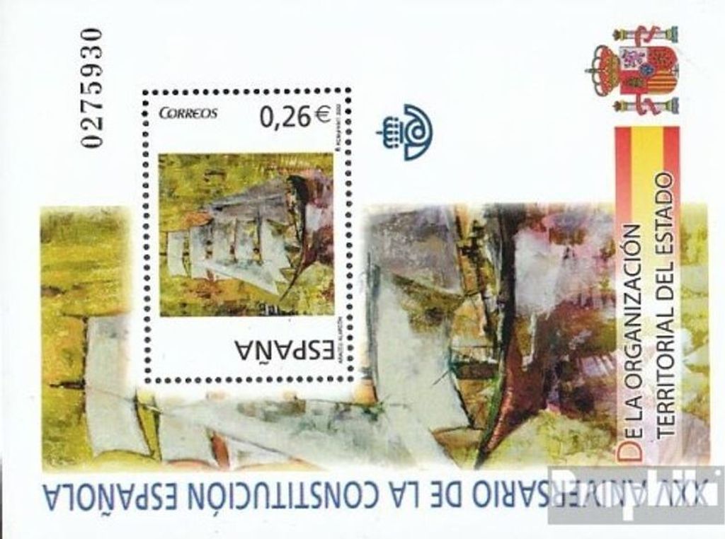 Briefmarken Spanien 2003 Mi Block130 postfrisch 25 Jahre neue spanische Verfassung