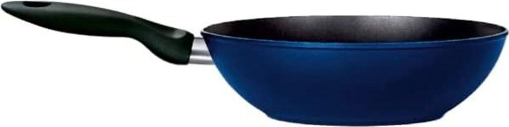 Riess Kelomat Wokpfanne beschichtet blau 28 cm Bratpfanne Pfanne Wok Antihaft