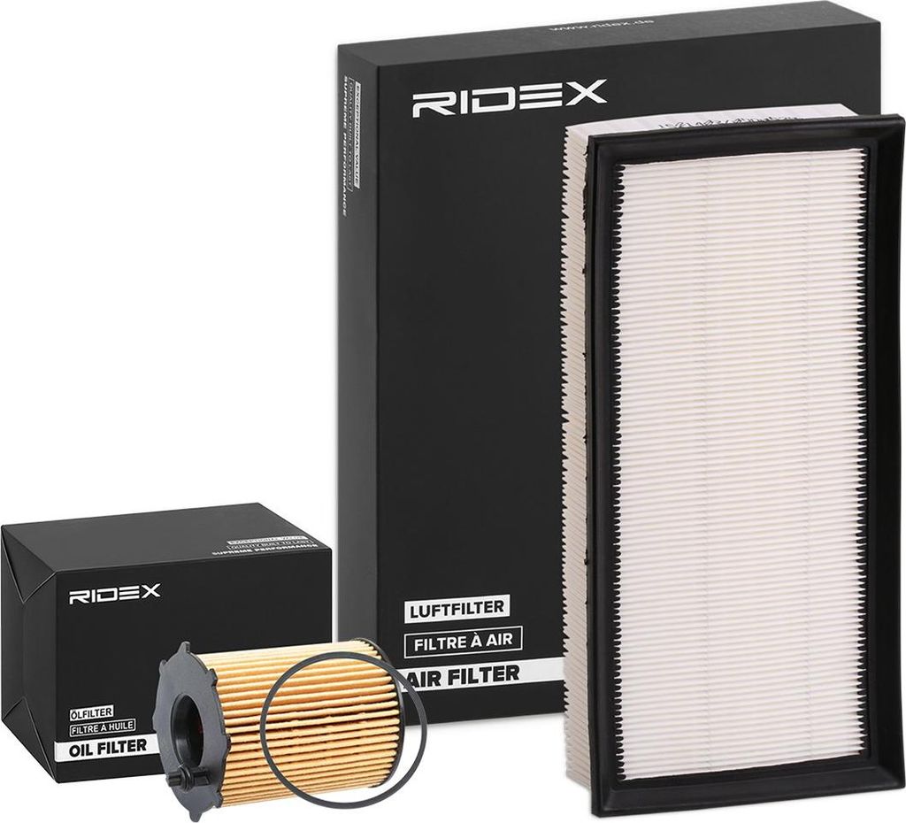 RIDEX Filterset Inspektionspaket Filtersatz für VW Golf VII Schrägheck (5G1, BQ1, BE1, BE2) Golf IV Schrägheck (1J1) POLO (9N) Polo Schrägheck ...
