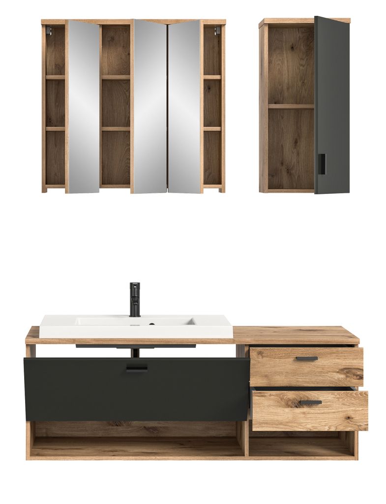 Badmöbel Set "Oderzo" 4-tlg. Komplett-Set mit Waschbecken, Produktbild 5
