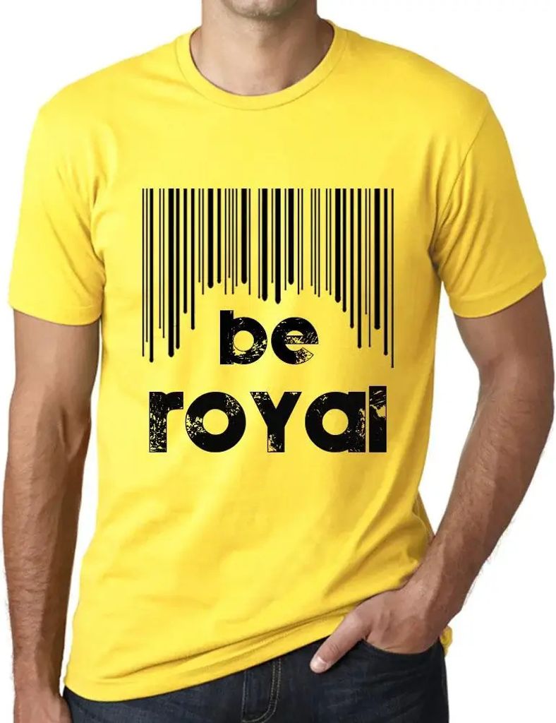 Herren Grafik T-Shirt Barcode ist königlich – Barcode Be Royal – Öko-Verantwortlich Vintage Jahrgang Kurzarm Lustige Druck Geburtstag Geschen...