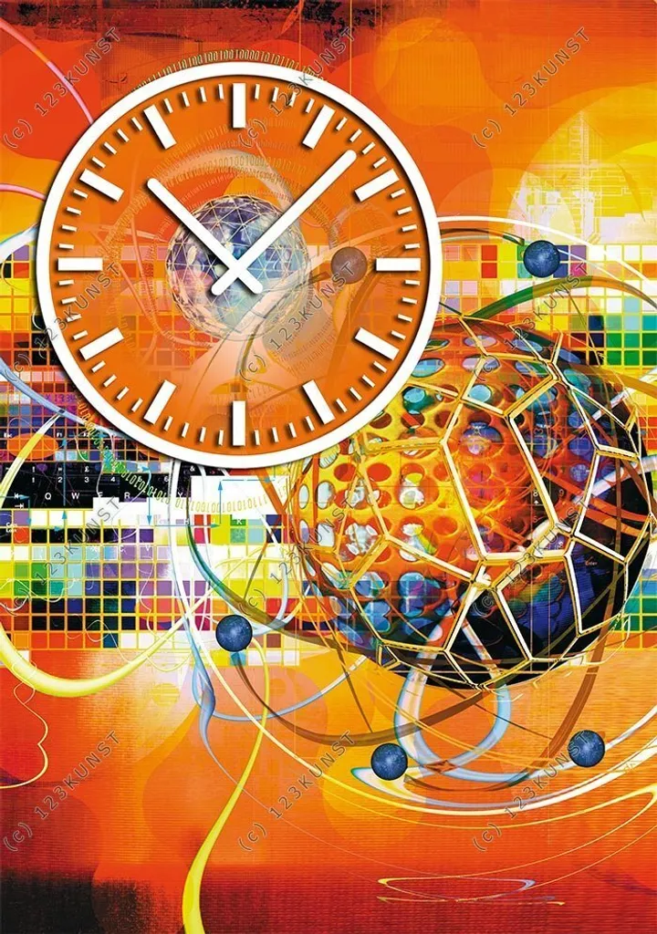 Horloge Murale Géante Dixtime 70x100cm Design Silencieux en Verre Alu