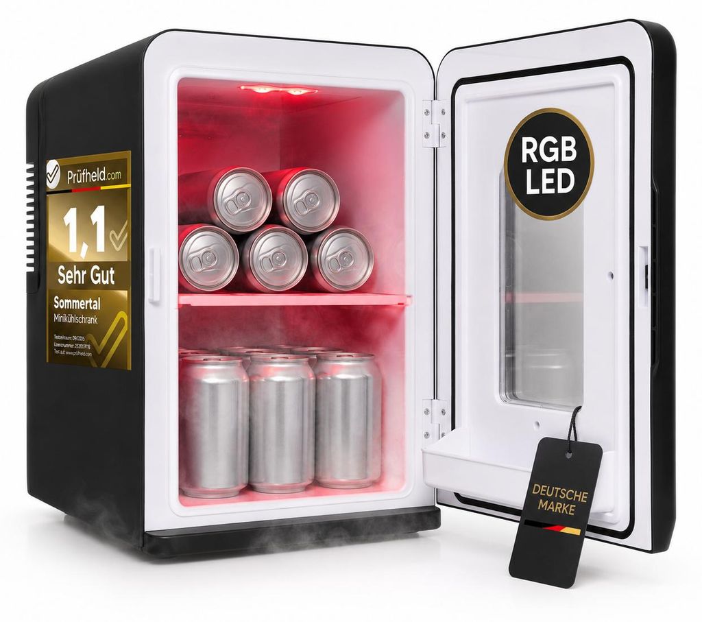 Sommertal KS15 Mini Kühlschrank, zum kühlen und heizen, Produktbild  KI-generiertes Bild