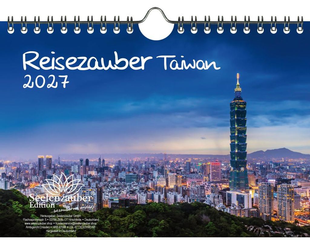 Reisezauber Taiwan DIN A5 Kalender für 2027 Urlaub Reise Stadt und Land - Seelenzauber