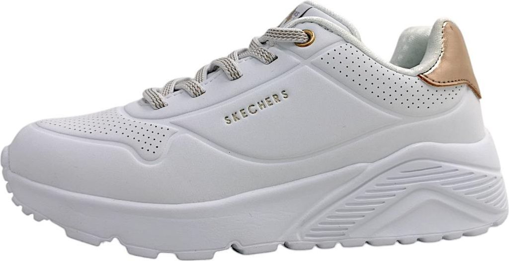 Skechers Uno Lite White Leather / Grey Größe EU 38 Produktbild 